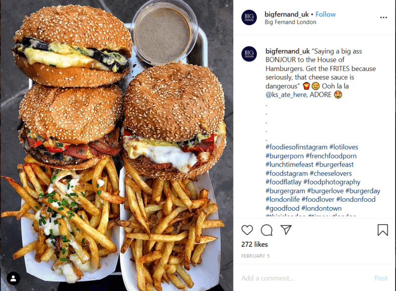 Restaurant social media marketing post